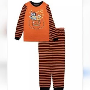 Orange and Black  Halloween Kids Pajamas 4T